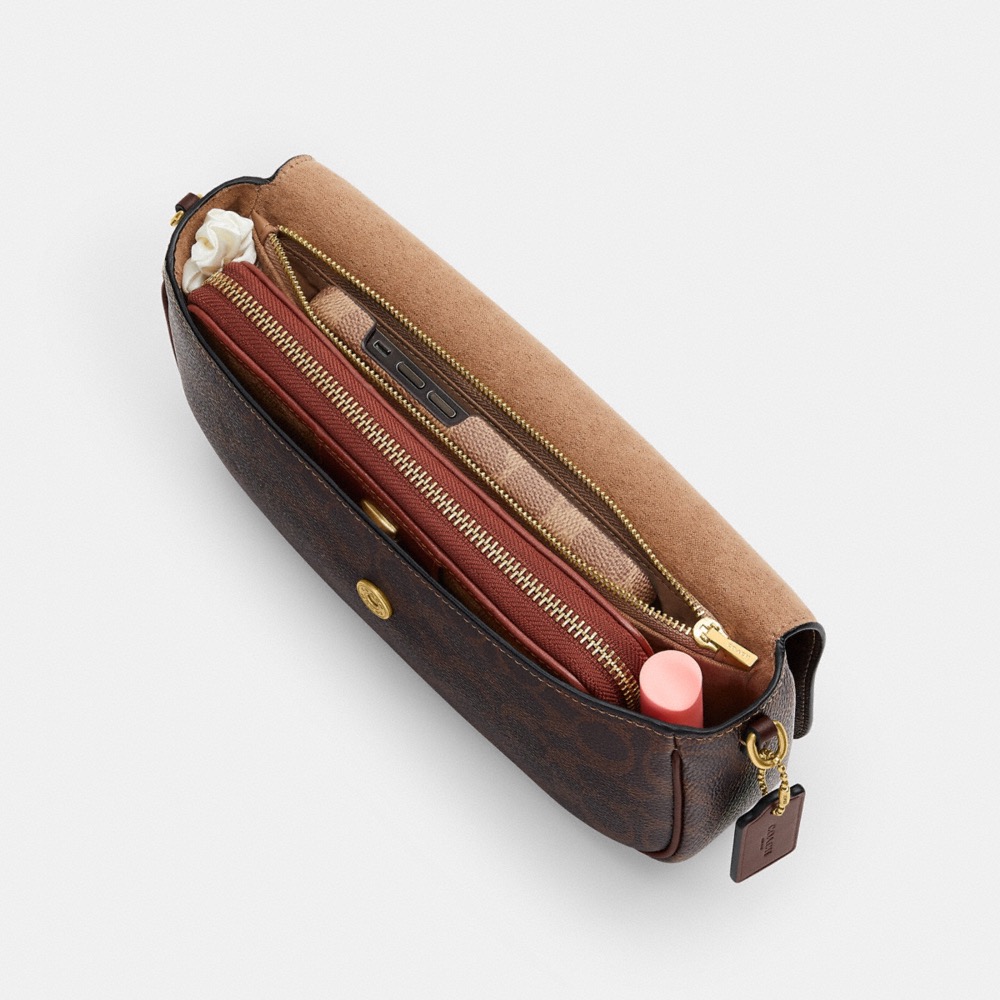 Coach Brook Flap Chain Bag In Signature Canvas - Preorder
