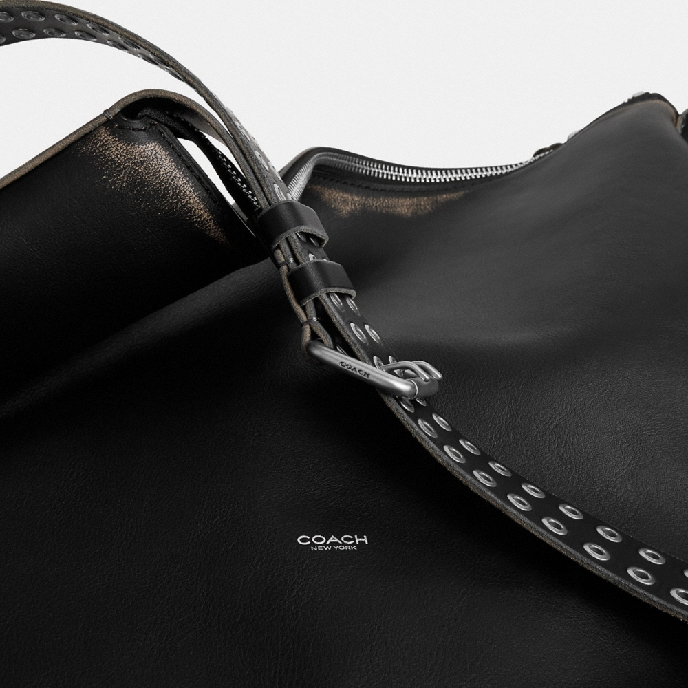 Coach Mott Messenger Bag In Loved Leather With Studs - Preorder