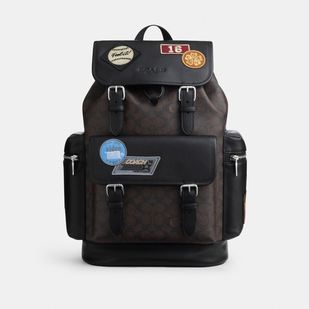 Coach Outlet Sprint Backpack In Signature Canvas With Patches - Preorder