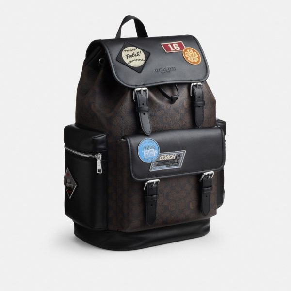 Coach Outlet Sprint Backpack In Signature Canvas With Patches - Preorder