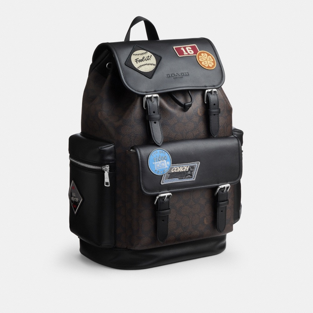 Coach Outlet Sprint Backpack In Signature Canvas With Patches - Preorder