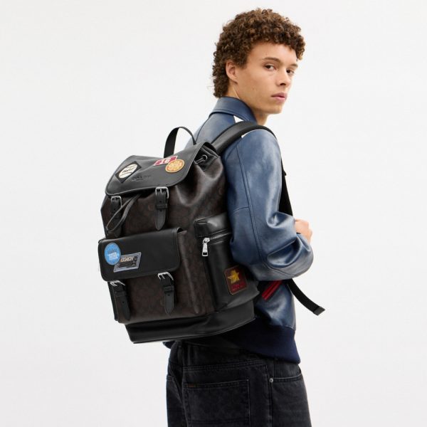 Coach Outlet Sprint Backpack In Signature Canvas With Patches - Preorder