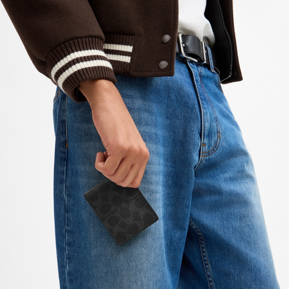 Coach Slim Billfold Wallet In Signature UpcraftedLeather - Preorder