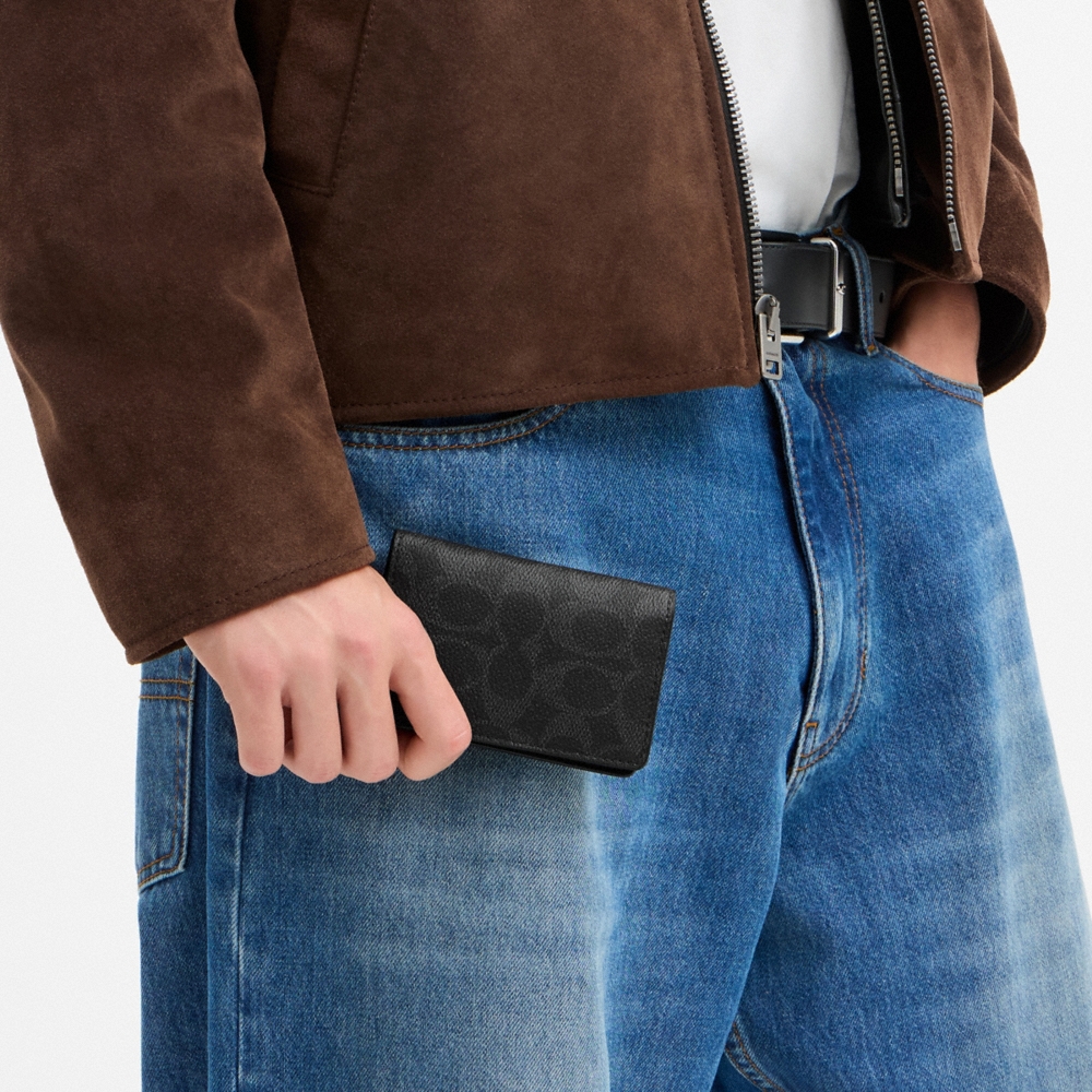 Coach Card Wallet In Signature Upcraftedleather - Preorder