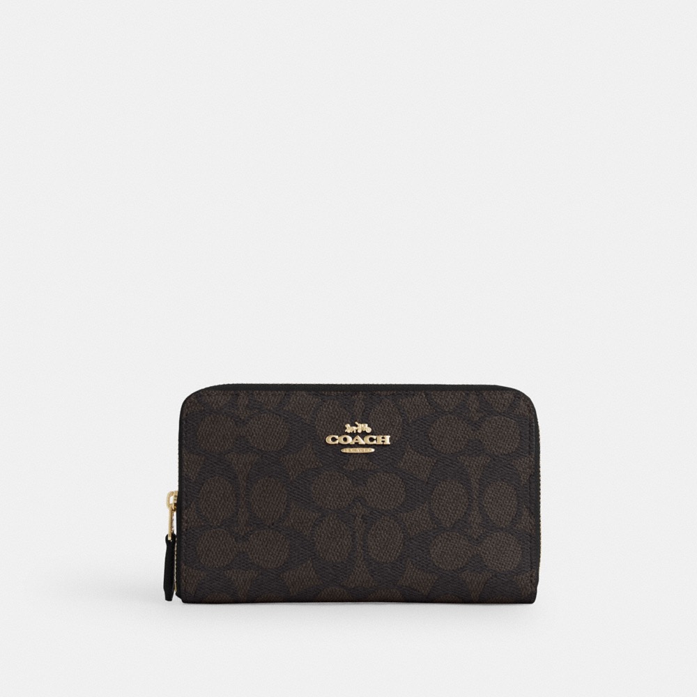 Coach Outlet Medium ID Zip Wallet In Signature Canvas - Preorder