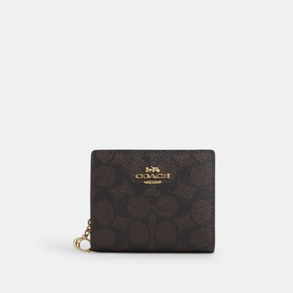 Coach Outlet Snap Wallet In Signature Canvas - Preorder
