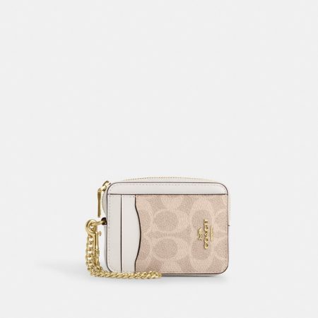 Coach Outlet Zip Card Case In Signature Canvas - Preorder