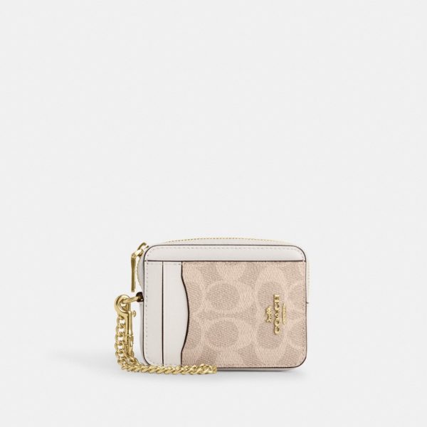 Coach Outlet Zip Card Case In Signature Canvas - Preorder