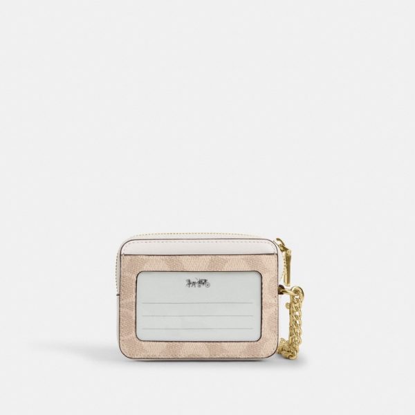 Coach Outlet Zip Card Case In Signature Canvas - Preorder