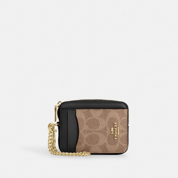 Coach Outlet Zip Card Case In Signature Canvas - Preorder