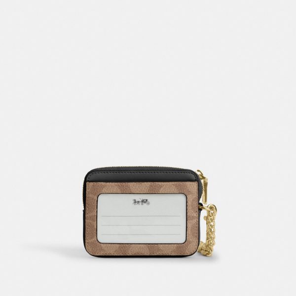 Coach Outlet Zip Card Case In Signature Canvas - Preorder