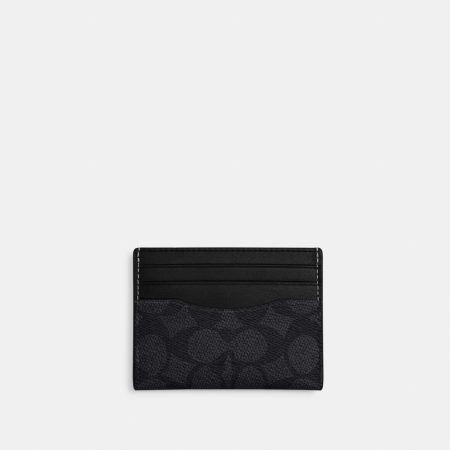 Coach Slim Id Card Case In Signature Canvas - Preorder