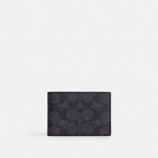 Coach Compact Billfold Wallet In Signature Canvas - Preorder