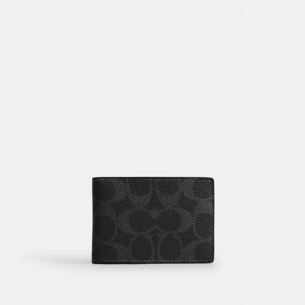 Coach Compact Billfold Wallet In Signature Canvas - Preorder