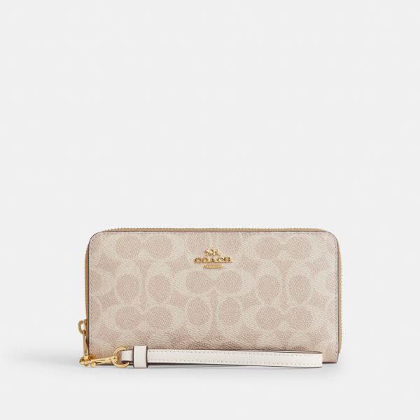 Coach Long Zip Around Wallet In Signature Canvas - Preorder
