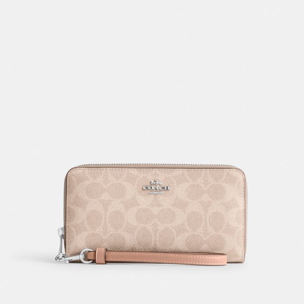 Coach Long Zip Around Wallet In Signature Canvas - Preorder