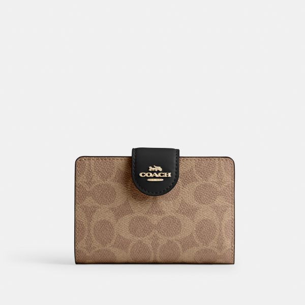 Coach Medium Corner Zip Wallet In Signature Canvas - Preorder