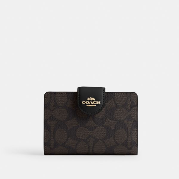 Coach Medium Corner Zip Wallet In Signature Canvas - Preorder
