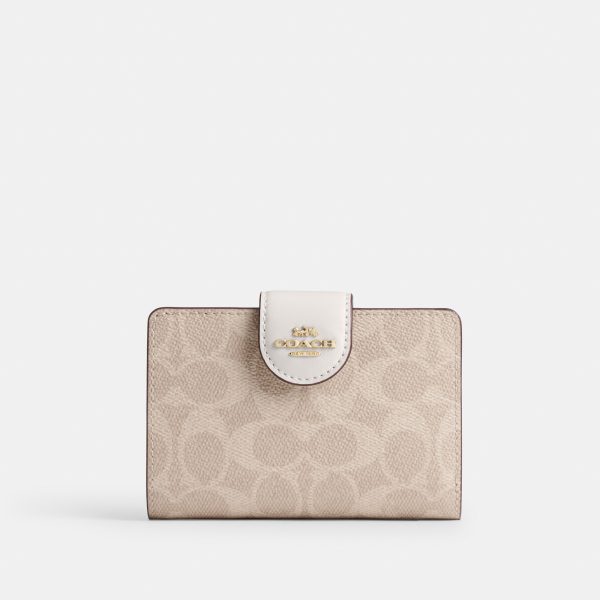 Coach Medium Corner Zip Wallet In Signature Canvas - Preorder