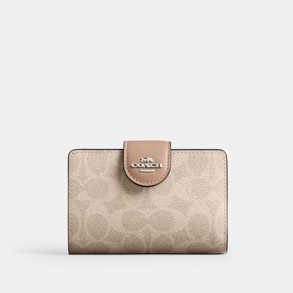 Coach Medium Corner Zip Wallet In Signature Canvas - Preorder
