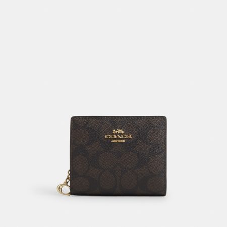 Coach Snap Wallet In Signature Canvas - Preorder