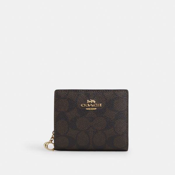 Coach Snap Wallet In Signature Canvas - Preorder