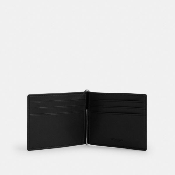 Coach Slim Money Clip Billfold Wallet In Signature Canvas - Preorder