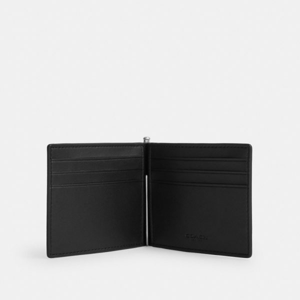 Coach Slim Money Clip Billfold Wallet In Signature Canvas - Preorder