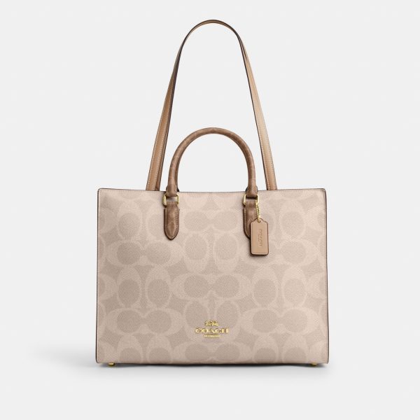 Coach Maggie Tote Bag In Blocked Signature Canvas - Preorder