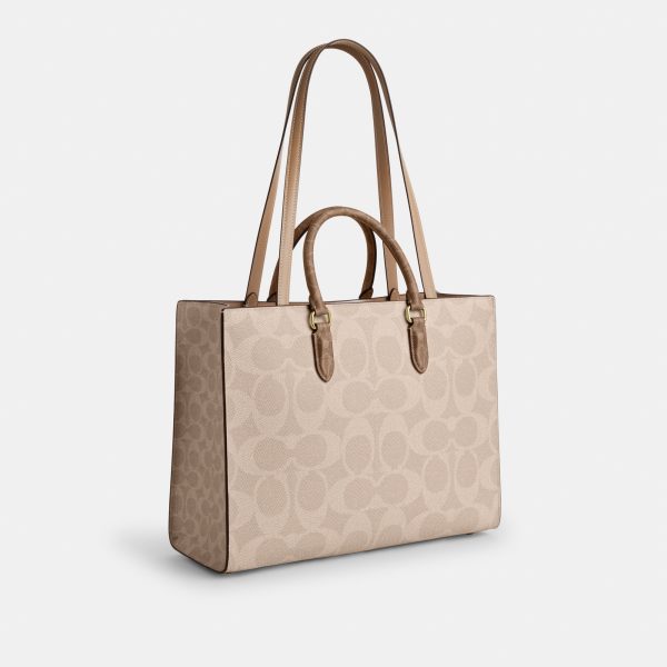Coach Maggie Tote Bag In Blocked Signature Canvas - Preorder