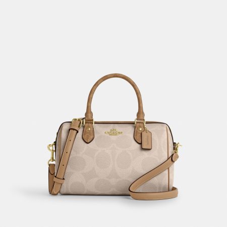 Coach Rowan Satchel Bag In Blocked Signature Canvas - Preorder