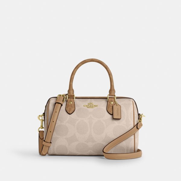 Coach Rowan Satchel Bag In Blocked Signature Canvas - Preorder