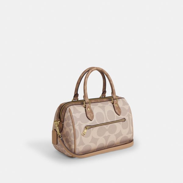 Coach Rowan Satchel Bag In Blocked Signature Canvas - Preorder