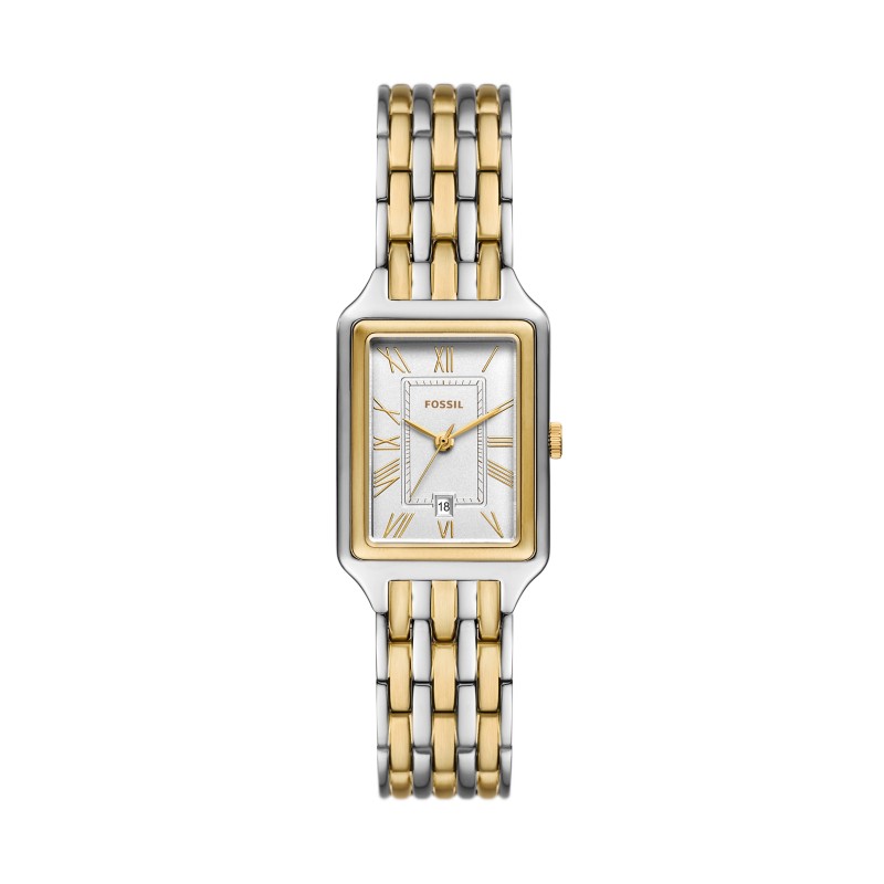 Fossil Raquel ES5368 two tone stainless steel rectangular watch 2026