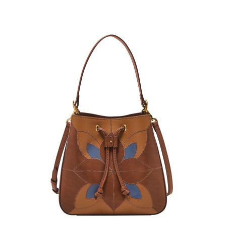 Fossil Tessa Leather Bucket Crossbody Bag - Preorder