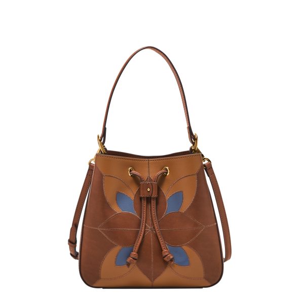 Fossil Tessa Leather Bucket Crossbody Bag - Preorder