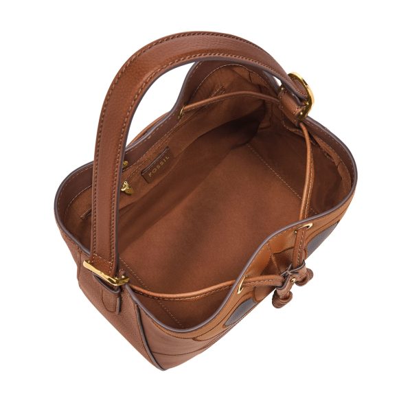Fossil Tessa Leather Bucket Crossbody Bag - Preorder