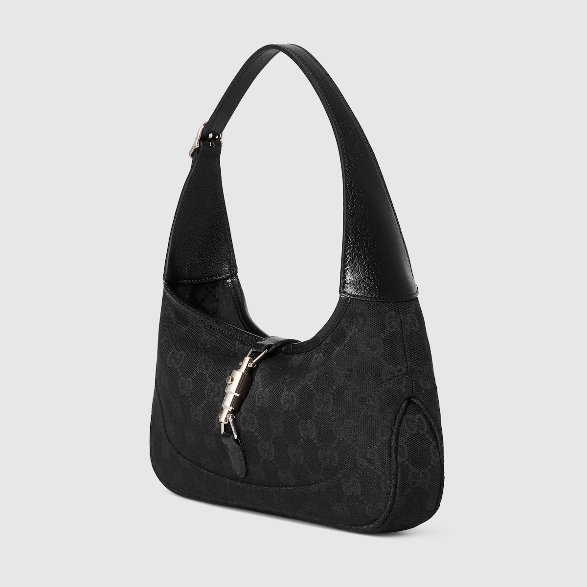 Gucci Jackie Slim medium shoulder bag 863137 FAFV4 1000 black GG canvas 2026