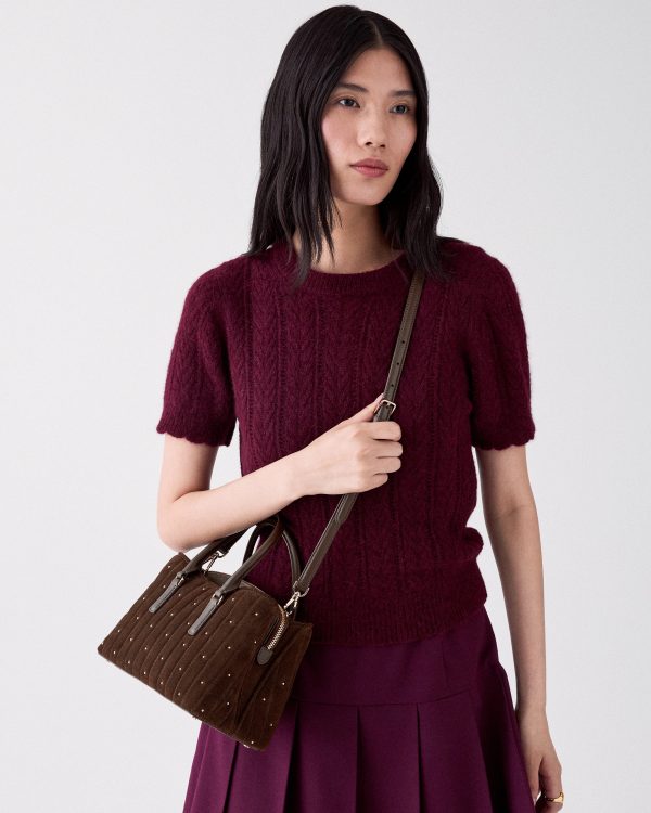 Kate Spade Outlet Thompson Street Quilted Suede Small Satchel Bag - Preorder