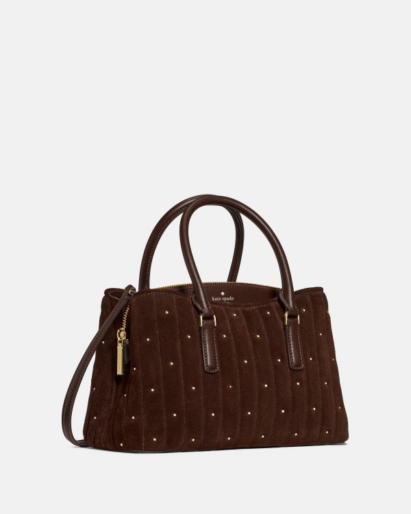 Kate Spade Outlet Thompson Street Quilted Suede Small Satchel Bag - Preorder