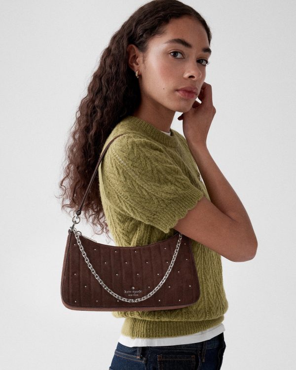 Kate Spade Outlet Margot Quilted Suede Shoulder Bag - Preorder