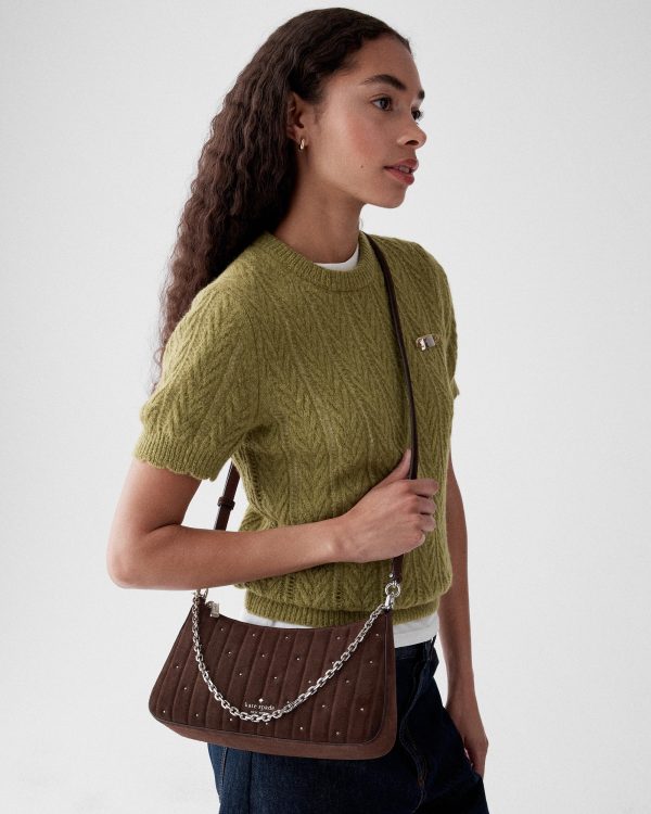 Kate Spade Outlet Margot Quilted Suede Shoulder Bag - Preorder