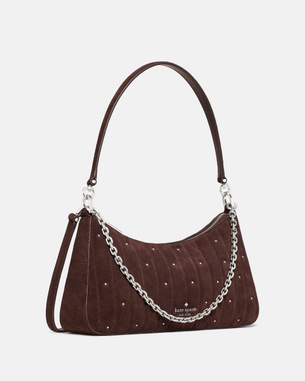 Kate Spade Outlet Margot Quilted Suede Shoulder Bag - Preorder