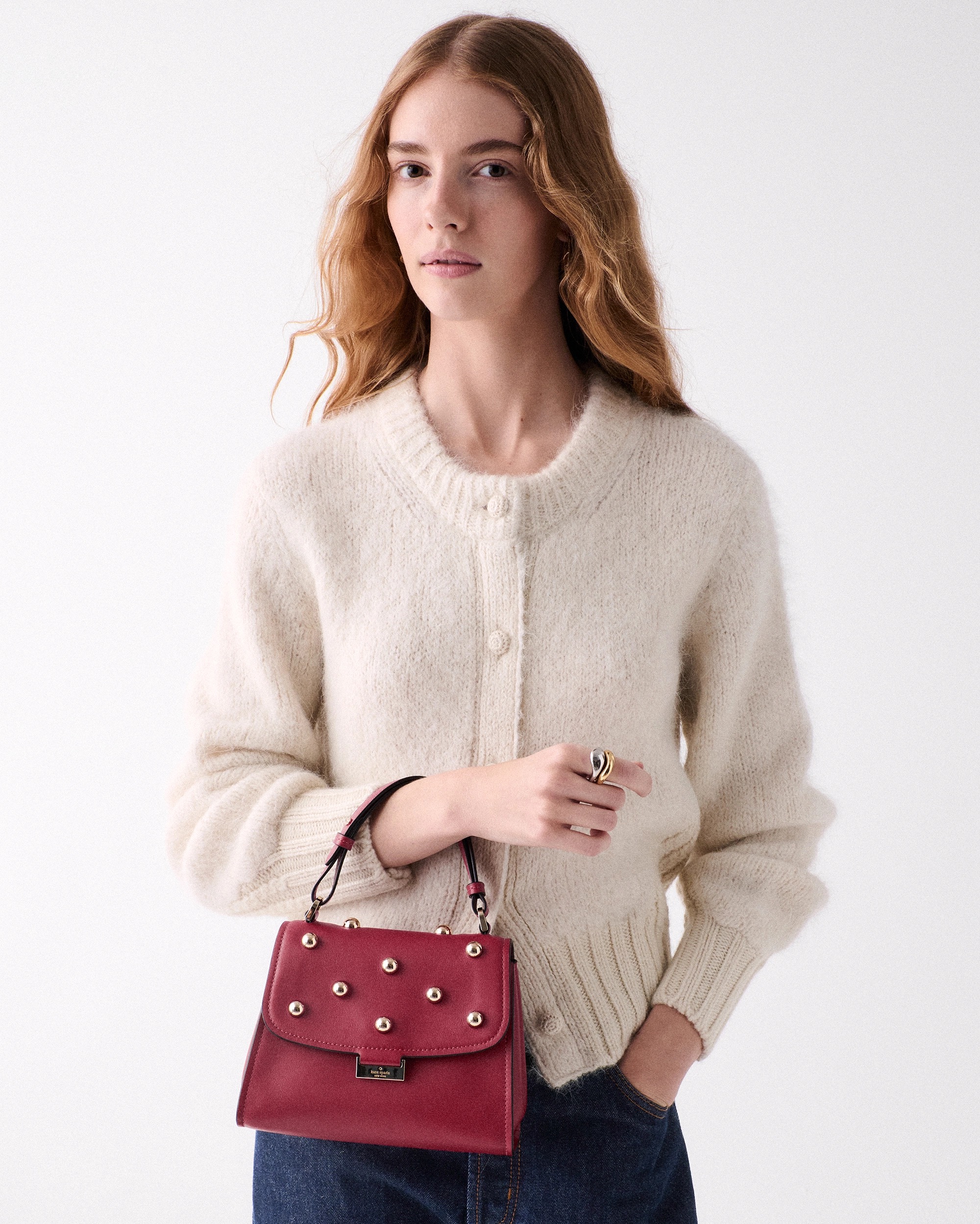 Kate Spade Outlet Riley Studded Small Top Handle Bag - Preorder - Image 3