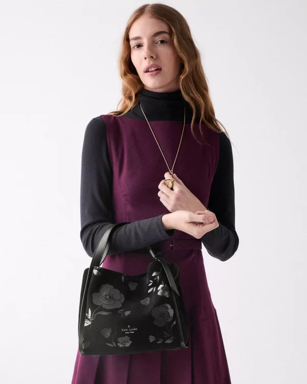 Kate Spade Knott Floral Suede Carryall Bag - Preorder