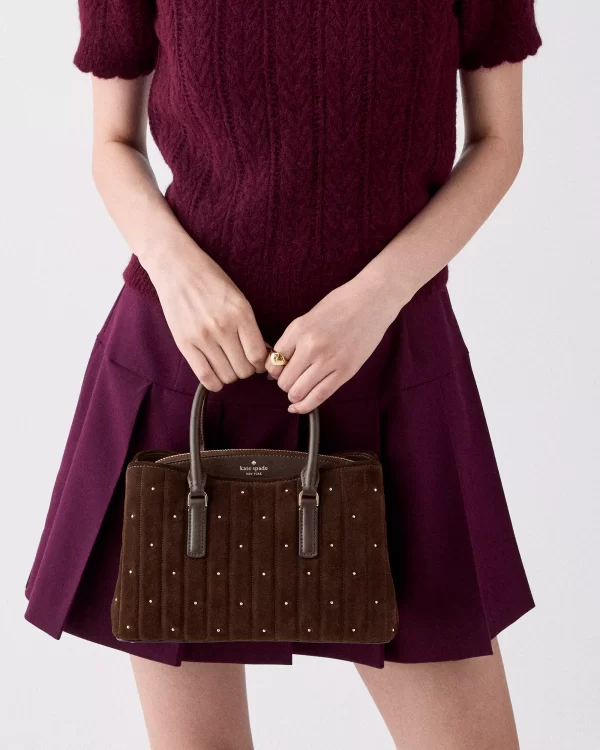 Kate Spade Thompson Street Quilted Suede Small Satchel Bag - Preorder