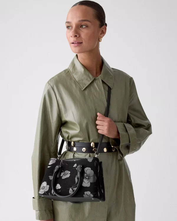 Kate Spade Thompson Street Floral Suede Small Satchel Bag - Preorder