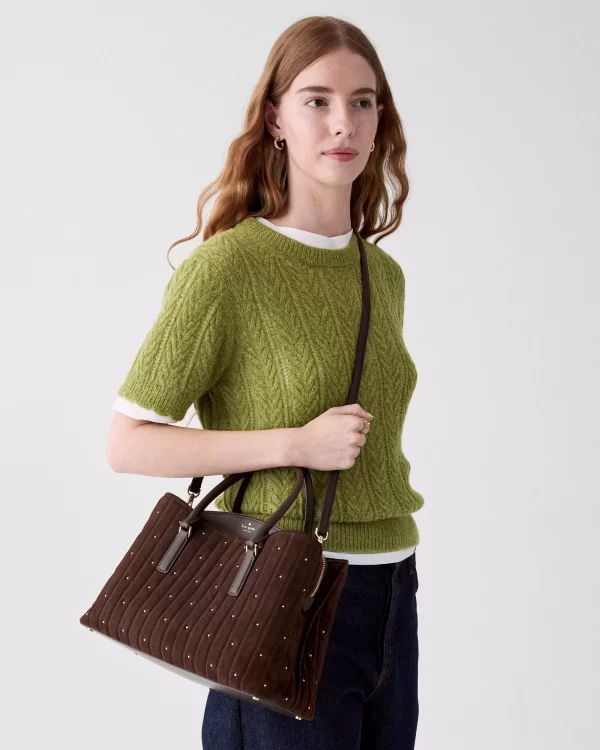 Kate Spade Thompson Street Quilted Suede Satchel Bag - Preorder