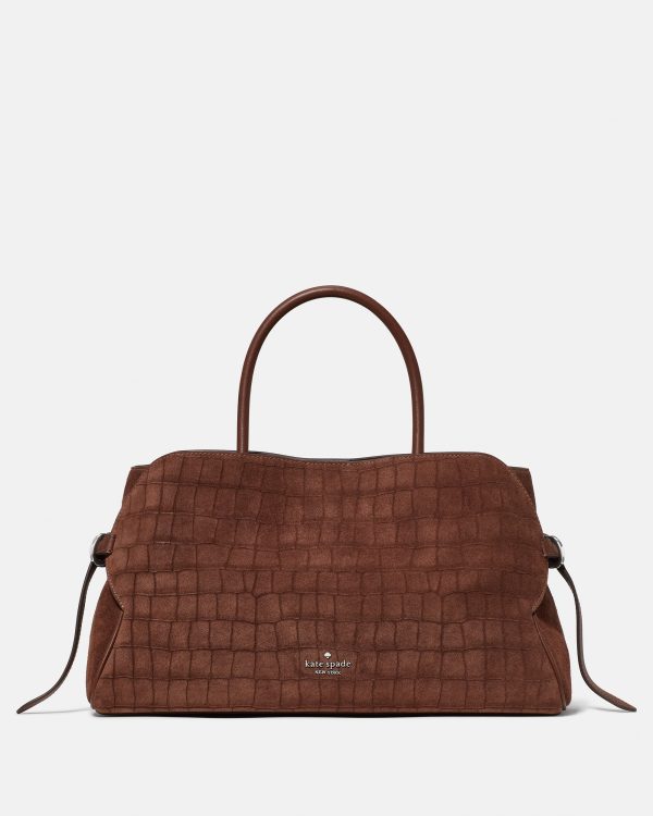 Kate Spade Harper Suede Croc Satchel Bag - Preorder