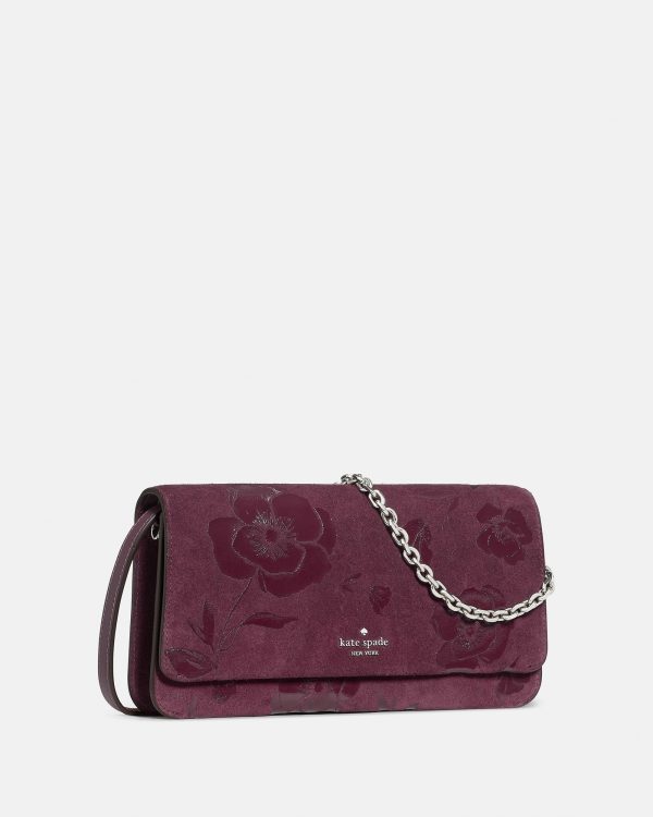 Kate Spade Ivy Floral Suede Crossbody Bag - Preorder